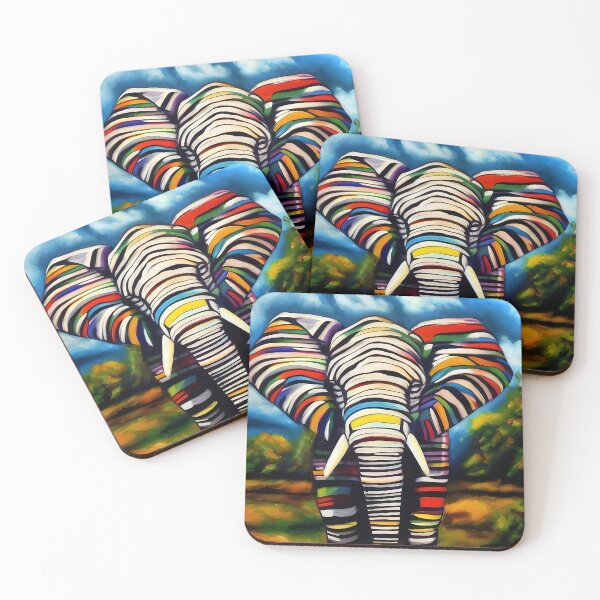 Item preview, Stripey Elephant in Africa designed and sold by Steeshirts.