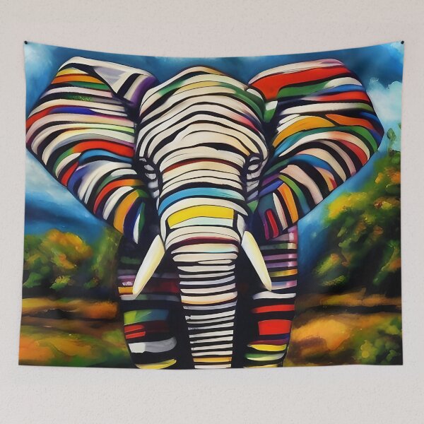 Item preview, Stripey Elephant in Africa designed and sold by Steeshirts.