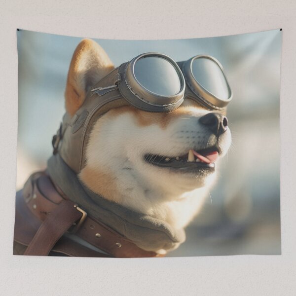 Item preview,  "Adventure Awaits with Shiba Inu Aviators" designed and sold by Mykhailov.