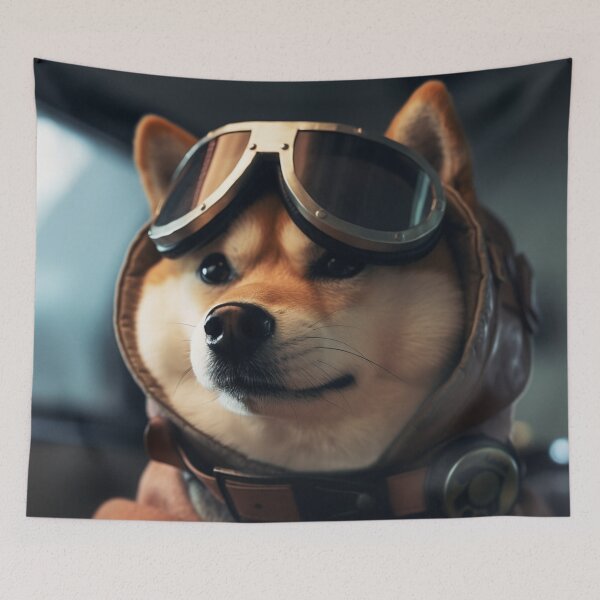 Item preview, "Adventure Awaits with Shiba Inu Aviators" designed and sold by Mykhailov.