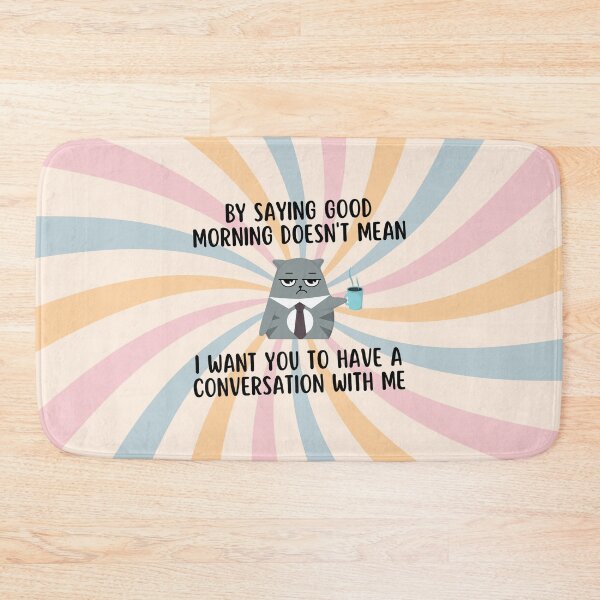 Item preview, Morning Grouch Cat, Groovy Retro Pattern designed and sold by AlfabetDesign.