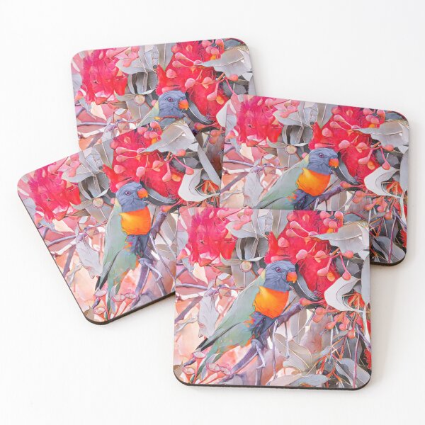 Item preview, Rainbow Lorikeet with gum nuts designed and sold by LittleblueBz.