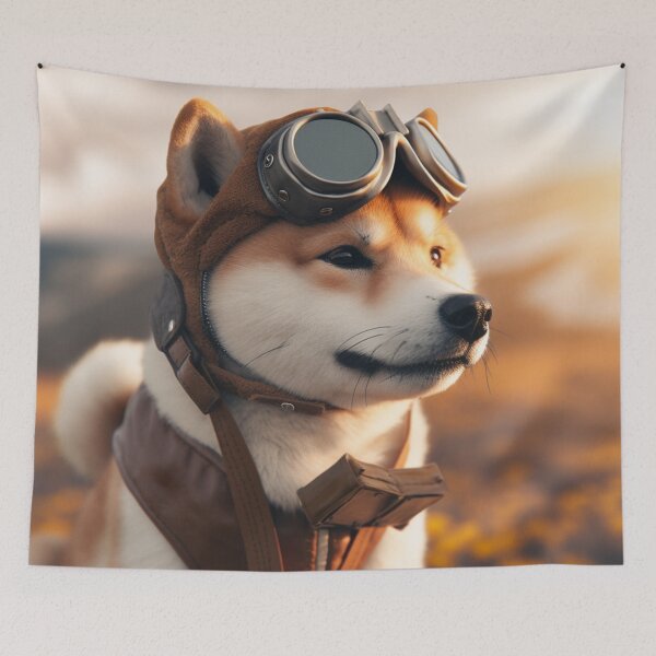 Item preview, "Adventure Awaits with Shiba Inu Aviators" designed and sold by Mykhailov.