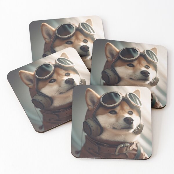 Item preview, "Adventure Awaits with Shiba Inu Aviators" designed and sold by Mykhailov.