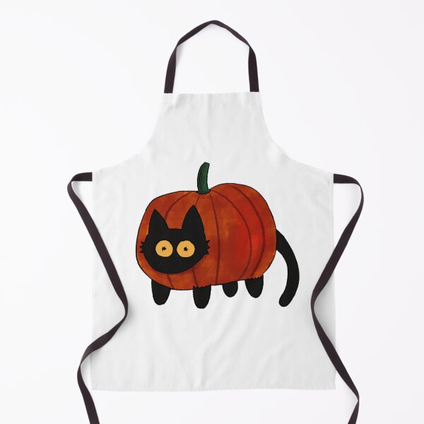 Artikelvorschau, süße schwarze katze in einem kürbis kostüm halloween entworfen und verkauft von sticky-turtle.