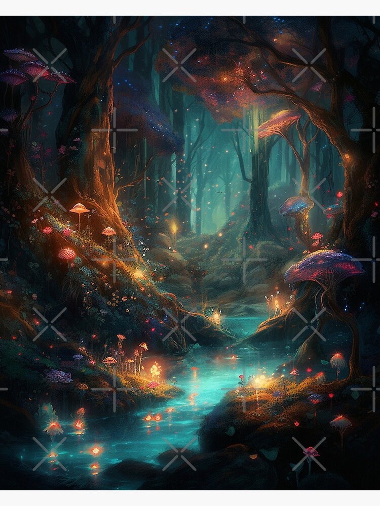 Enchanted Forest: A Magical and Mystical Wonderland Art Print for Sale by  Dreamscapely
