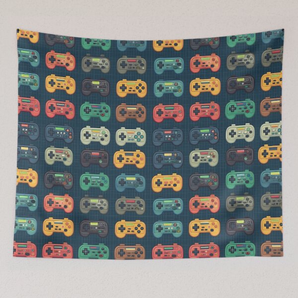 Item preview, Video Game Controllers Pattern for Gamers designed and sold by brindled.