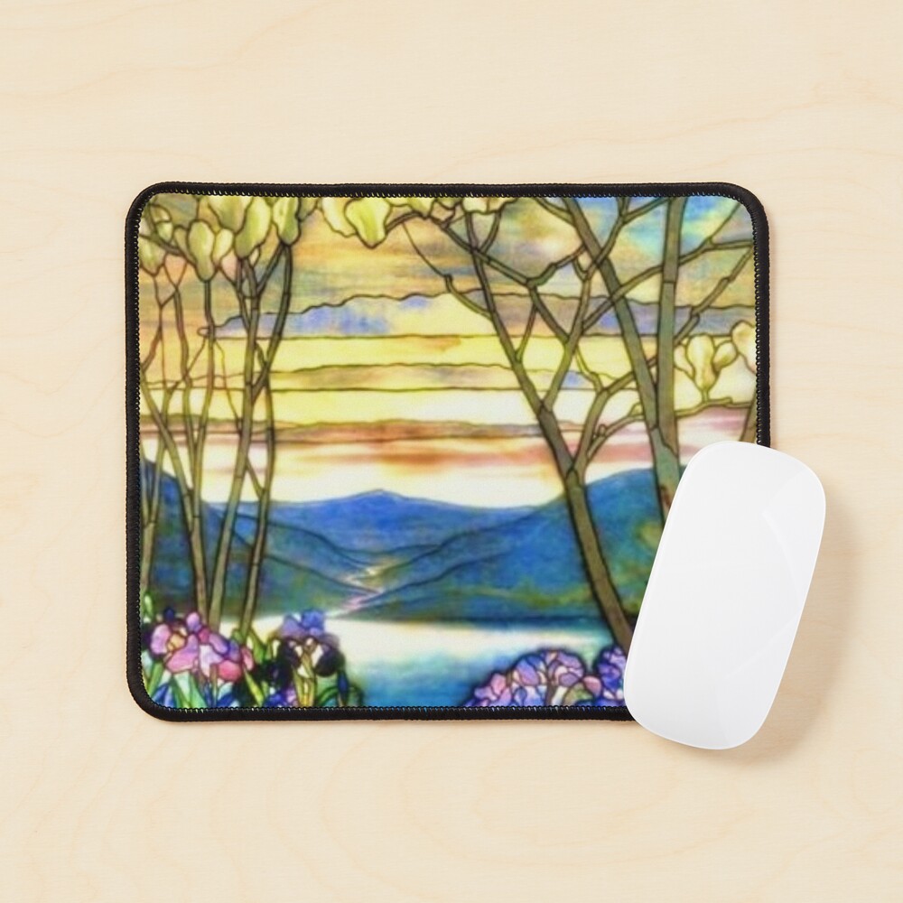 Magnolia and Irises- by Louis Comfort Tiffany digitally enhanced and made  more vibrant by WatermarkNZ Press | Poster