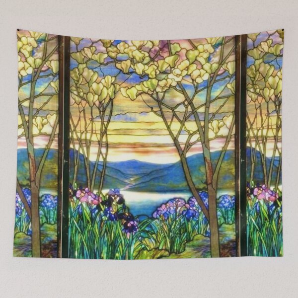 Item preview, Magnolia and Irises- by Louis Comfort Tiffany digitally enhanced and made more vibrant by WatermarkNZ Press designed and sold by CristalleLisa.