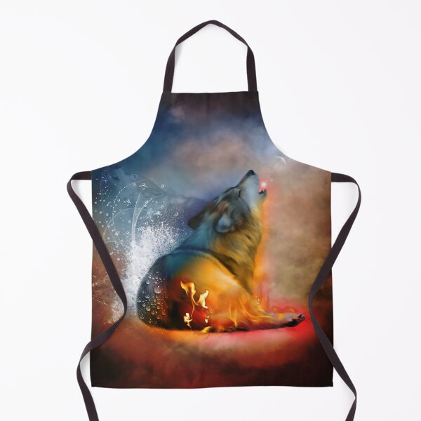 Item preview, The Majesty Of Wolves with fire and water designed and sold by nicky2342.