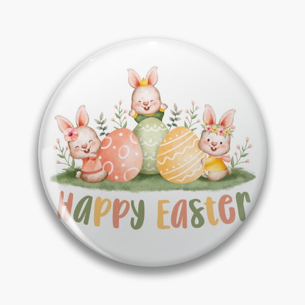 Item preview, Happy Easter with Easter Eggs and Easter Bunnies designed and sold by CreativNode.