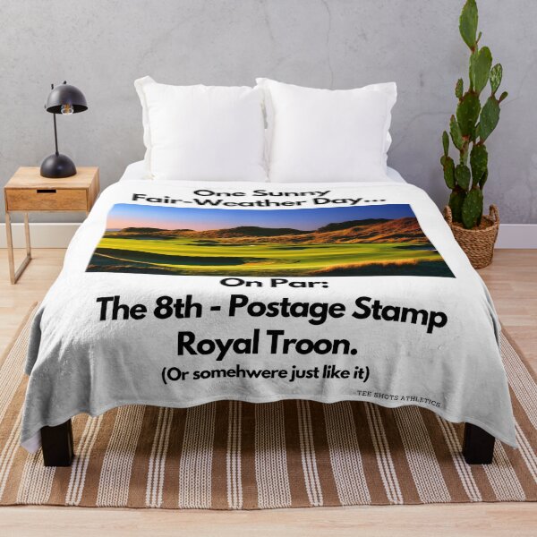 Item preview, On Par The 8th Postage Stamp Royal Troon Black Text designed and sold by TWMBDesigns.