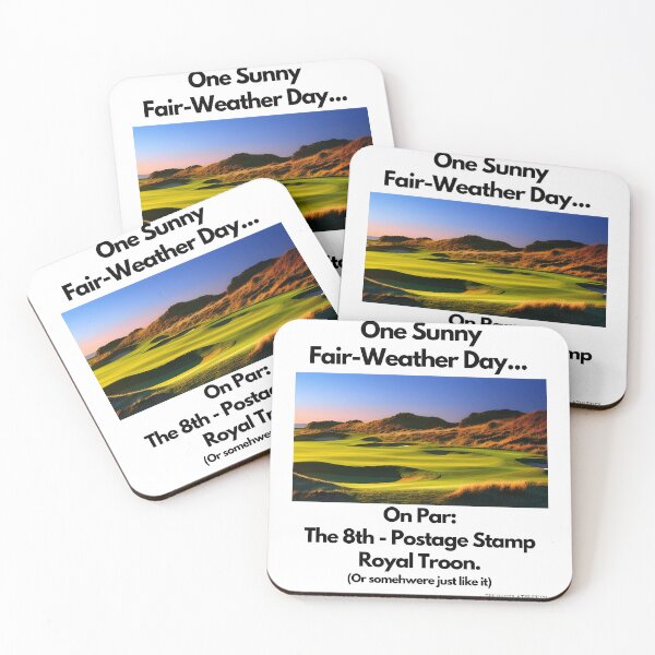 Item preview, On Par The 8th Postage Stamp Royal Troon Black Text designed and sold by TWMBDesigns.