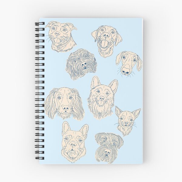 Item preview, Dog Portrait Pattern (Pale Blue) designed and sold by Adam Regester.