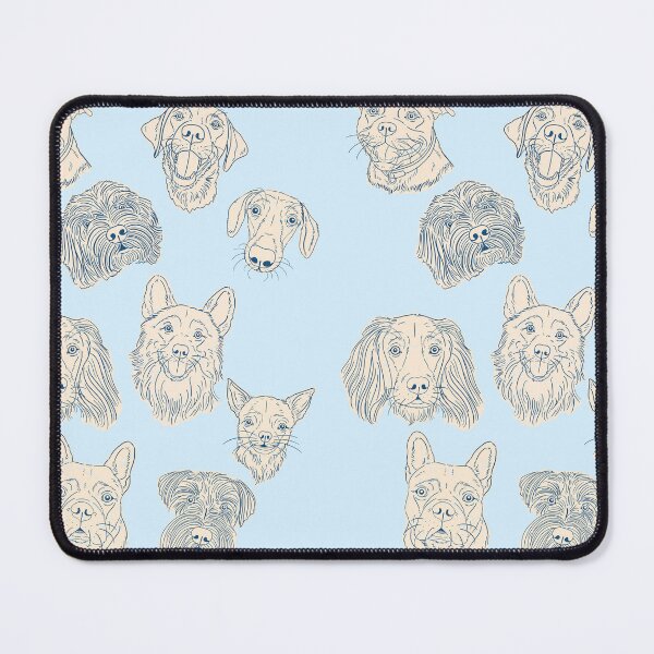 Item preview, Dog Portrait Pattern (Pale Blue) designed and sold by Adam Regester.