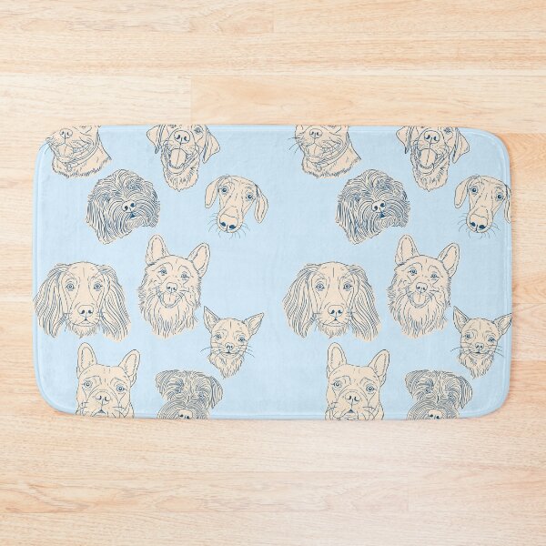 Item preview, Dog Portrait Pattern (Pale Blue) designed and sold by Adam Regester.