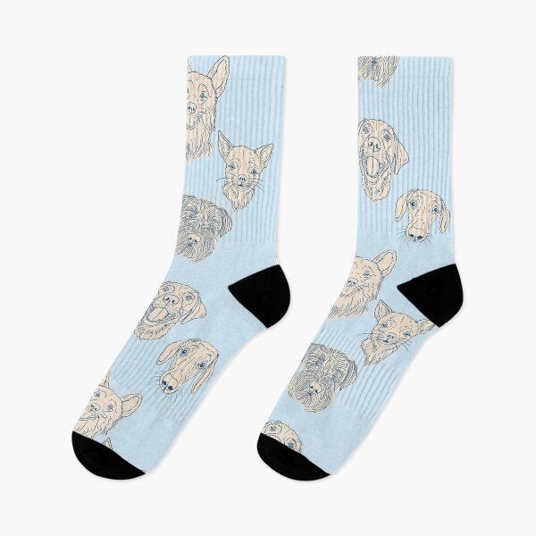 Item preview, Dog Portrait Pattern (Pale Blue) designed and sold by Adam Regester.
