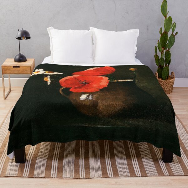Item preview, Poppies and Daisies (1867) by Odilon Redon designed and sold by BossyCatHome.