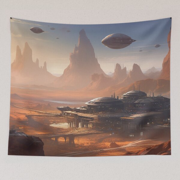 Item preview, Galactic Hub: A Spaceport Odyssey designed and sold by PrintCove.