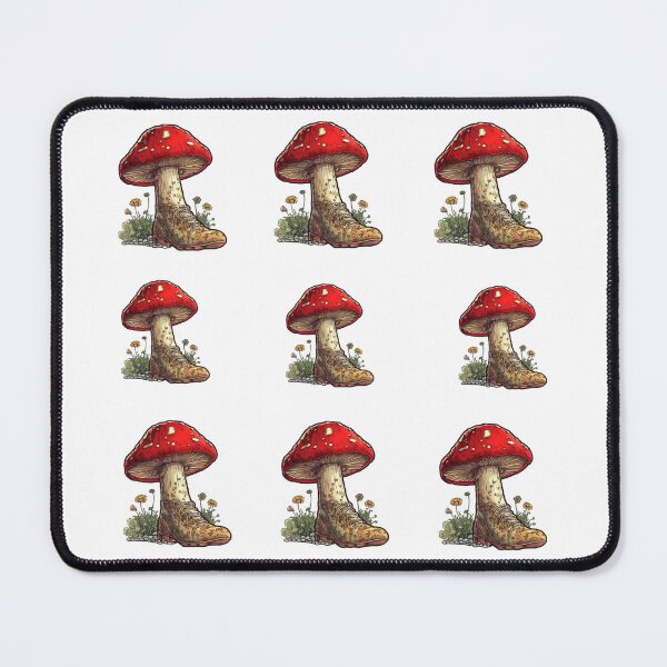 Item preview, Amanita muscaria mushroom wildflower hiking boots stickerpack designed and sold by EmeraldeaArt.