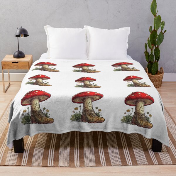 Artikelvorschau, Amanita muscaria mushroom wildflower hiking boots stickerpack entworfen und verkauft von EmeraldeaArt.