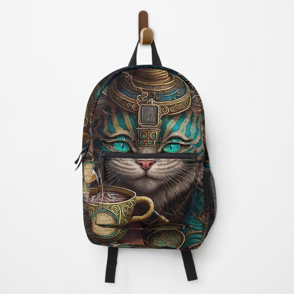 Item preview, Steampunk Cat & Tea Retro Alice in Wonderland designed and sold by AIWanderer.