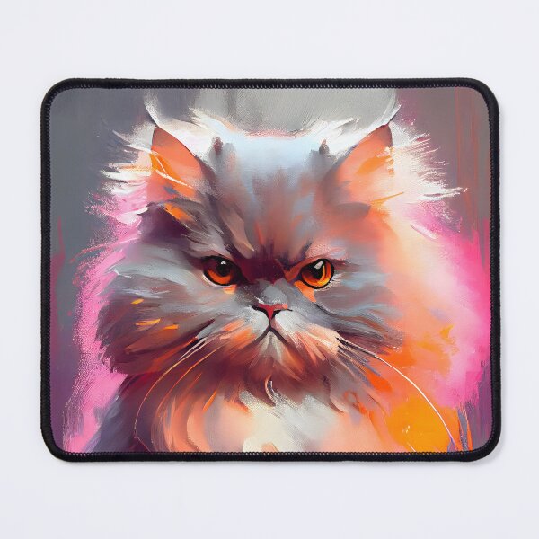 Item preview, Grey Persian Cat Abstract Portrait designed and sold by triplethedot.