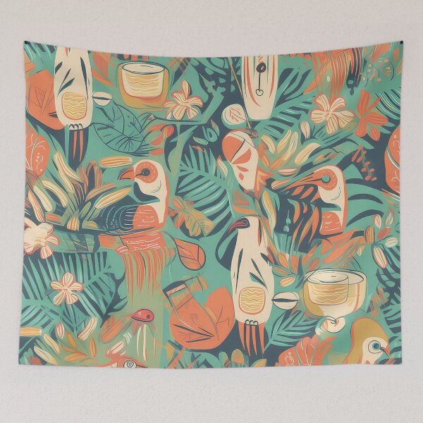 Item preview, Tiki Pattern designed and sold by Pixel  Playground.