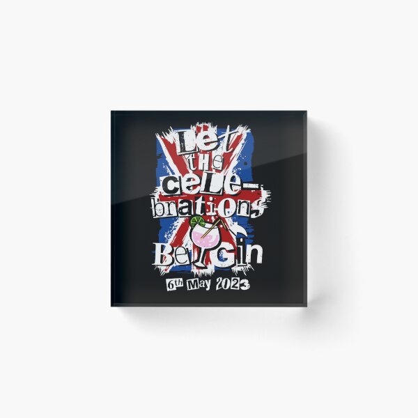 Item preview, King Charles Coronation Let Celebrations Be Gin Funny Party designed and sold by Nerd Shizzle.
