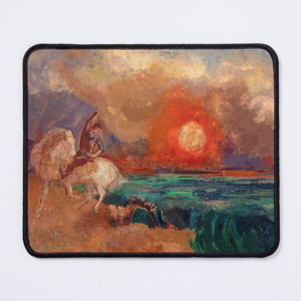 Item preview, Saint George and the Dragon (Saint Georges et le dragon) (1909—1910) by Odilon Redon designed and sold by BossyCatHome.