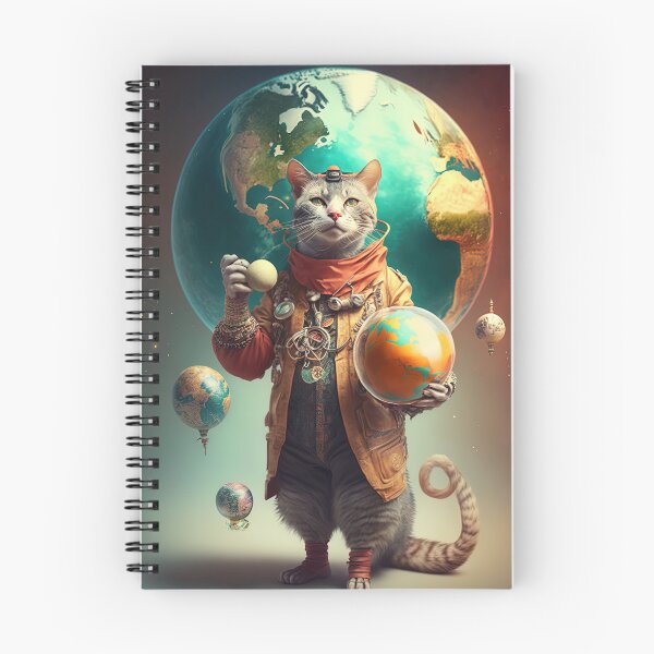 Item preview, Environmentalist Cyberpunk Cat celebrating Earth Day - surrealist AI Generated Art designed and sold by Flowsaiartshop.