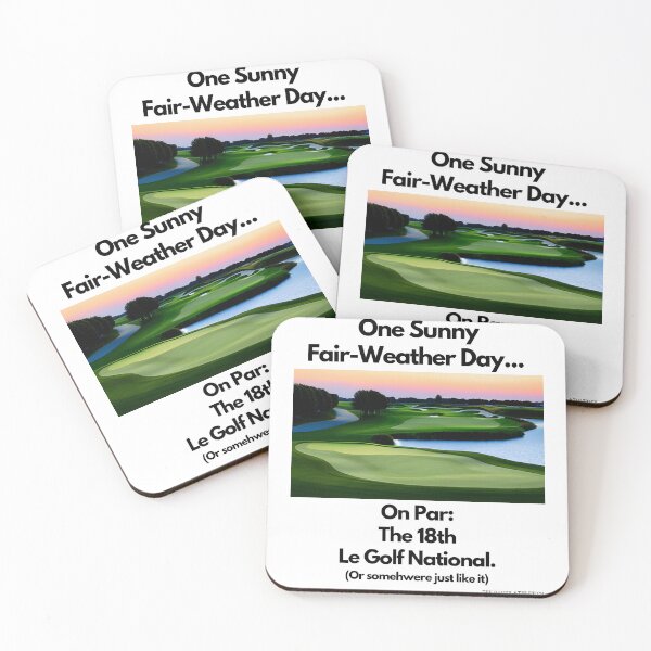 Aperçu de l'œuvre On Par The 18th Le Golf National Noir Texte créée et vendue par TWMBDesigns.