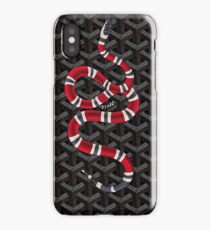 black Goyard Snake iPhone Case