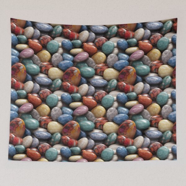 Item preview, Seamless Texture of Rounded Multi-colored colorful marble Stones designed and sold by SvarunPogani.