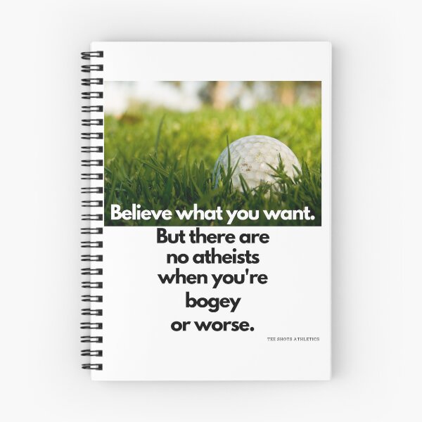 Item preview, No Atheists When You're Bogey Or Worse Black Text designed and sold by TWMBDesigns.