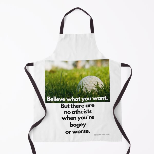 Item preview, No Atheists When You're Bogey Or Worse Black Text designed and sold by TWMBDesigns.