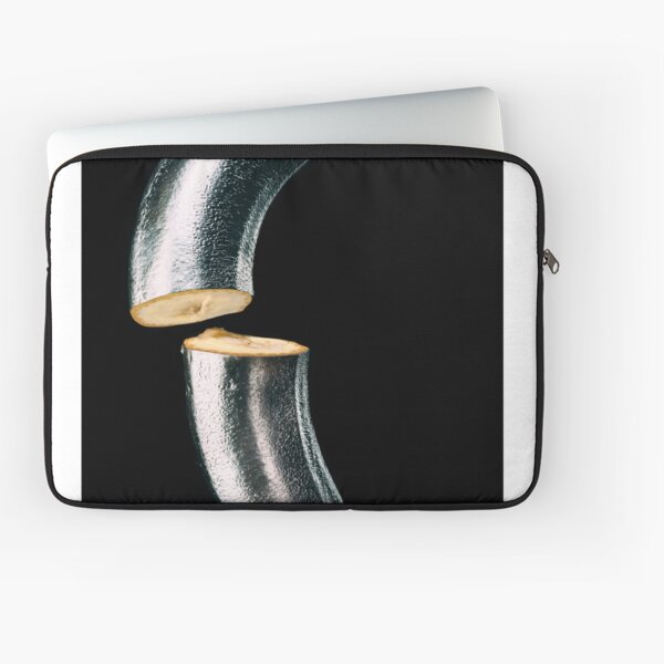 Item preview, Sliced banana painted of chrome on a black background designed and sold by Juri Pozzi.