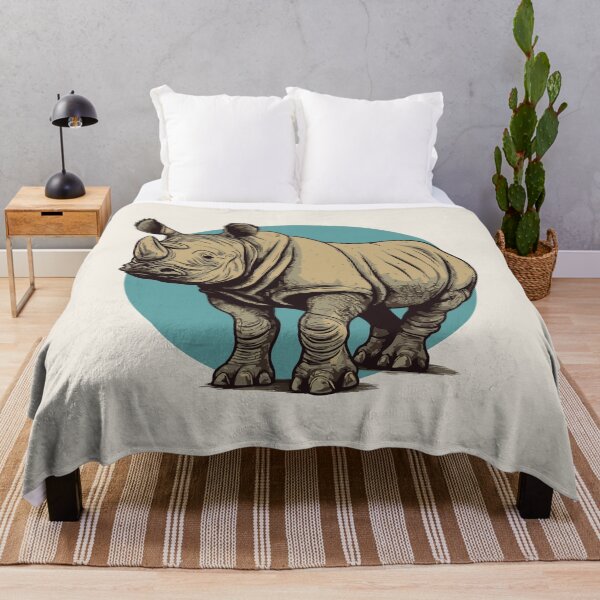 Item preview, Rhinoceros Vector Art Illustration || Cute Rhino designed and sold by MadSwellDesigns.