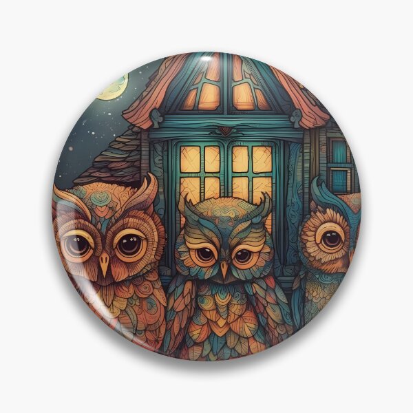 Artikelvorschau, Three Cute Owls : Digital Illustration entworfen und verkauft von MTJ-Mushrooms.