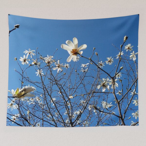 Item preview, Happy spring white magnolias original artwork designed and sold by paragonDesign28.