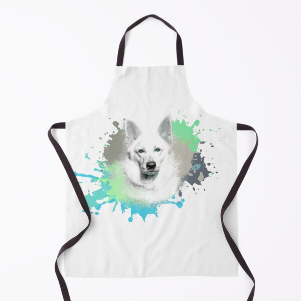 Item preview, white shepherd dog, shepherd dog, dog, colorful, splash of color designed and sold by theherbst131313.