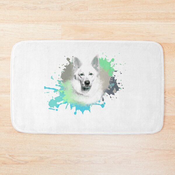 Item preview, white shepherd dog, shepherd dog, dog, colorful, splash of color designed and sold by theherbst131313.