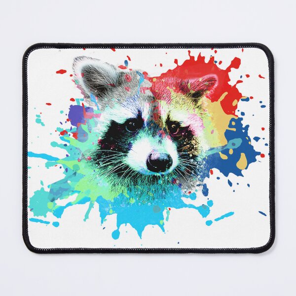 Item preview, Raccoon, bear, colorful, splash of color designed and sold by theherbst131313.