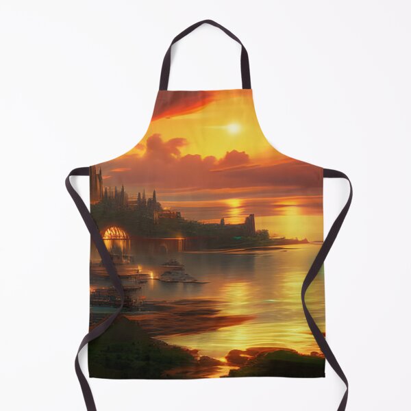 Item preview, Medieval harbor at sunset designed and sold by ZarliaShop.