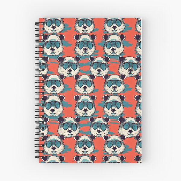 Aperçu de l'œuvre Panda portant des lunettes de soleil sur rouge et bleu cobalt créée et vendue par cjunqueira.