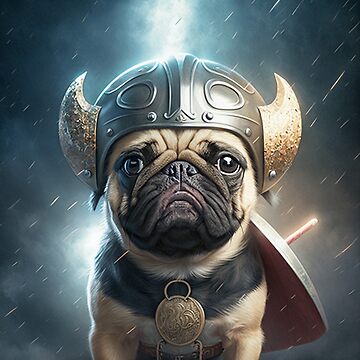 Artwork thumbnail, Pugtastic Journey: Pug Thor Collection by ShoppingWarrior