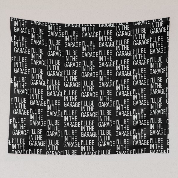 Item preview, I’ll Be In The Garage Dad Joke In White Retro Style designed and sold by bolkibox.