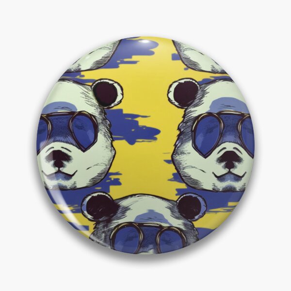 Artikelvorschau, Panda mit Sonnenbrille auf Gelb und Blau entworfen und verkauft von cjunqueira.