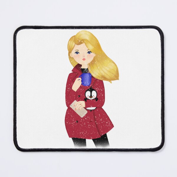 Item preview, Girl and Penguin in the Snow designed and sold by JoelmaQ.