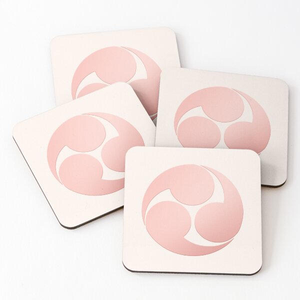 Item preview, Rose Gold Left Triple Tomoe Kamon designed and sold by Takeda-art.